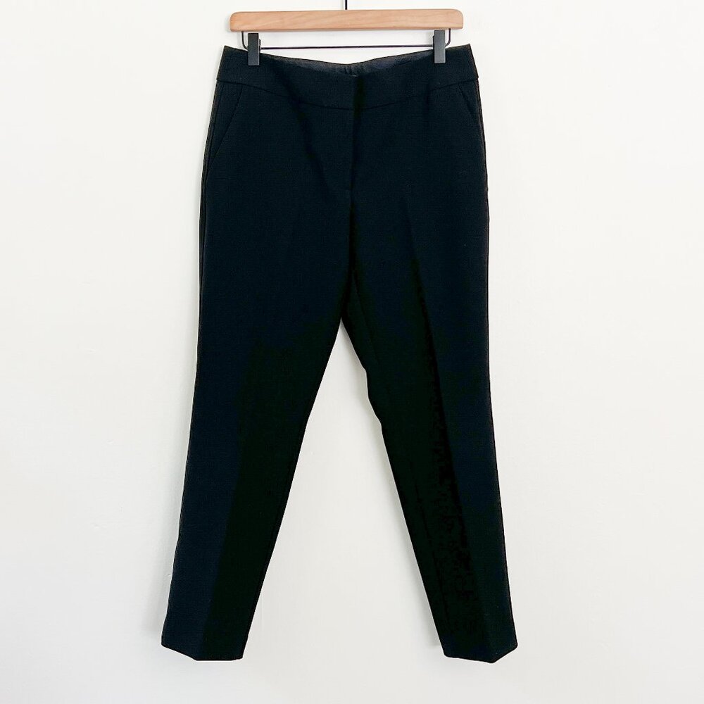 loft / black flat front julie work trousers 6